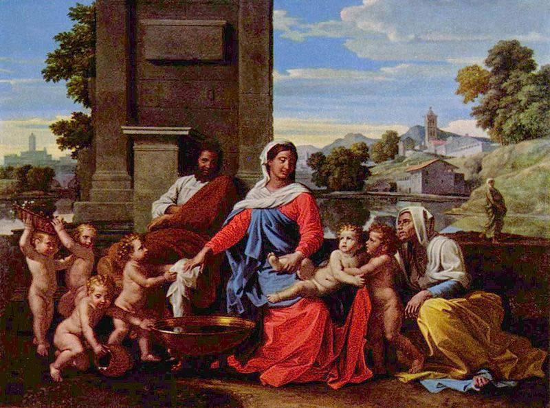 Nicolas Poussin Heilige Familie Sweden oil painting art